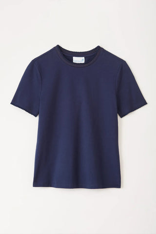 Dylan Crewneck Tee - Midnight Blue