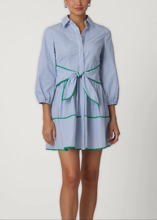 Chatfield Dress - French Blue/Optic/Green