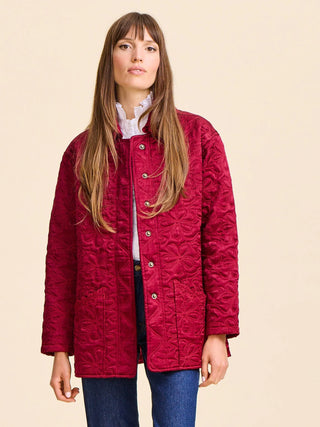 Jade Quilted Jacket - Claret