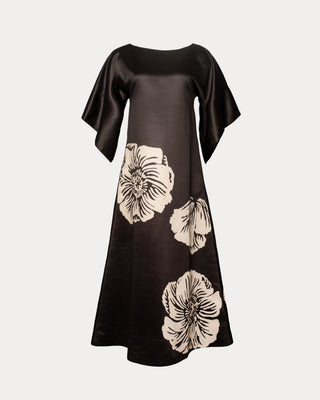 Spinnaker Maxi Dress Carefree Chrysanthemum Black/Camel