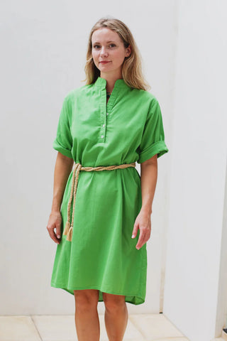 Emma High/Low Dress - Meadow Green