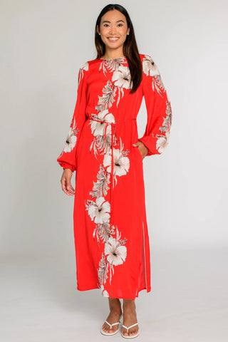 Dawn Maxi Dress - Tropcalia Scarlet Grande