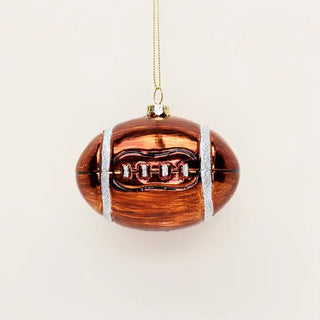 Football Ornament Brown/White