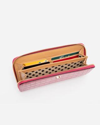 Zip Around Continental Wallet Soft Nappa - Pink Oyster