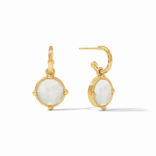 Honeybee Hoop & Charm Earring - Mother Of Pearl