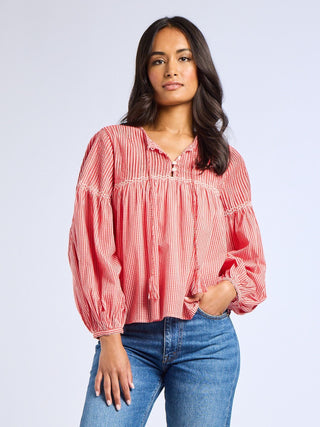 Vivienne Top - Red Gingham