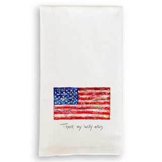 Thank my Lucky Stars Flag Dishtowel