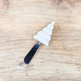 Christmas Tree Embossed Spreader- White