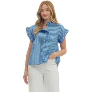 Striped Short Sleeve Top