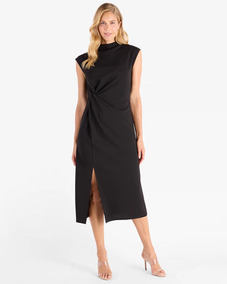 Autumn Scuba Crepe Dress - Black