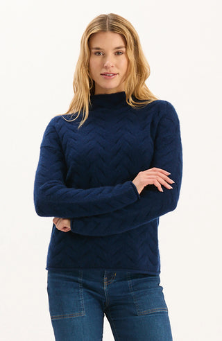 Grace Cashmere Sweater - Mid Navy