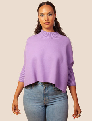 Aja Sweater Top - Lavender