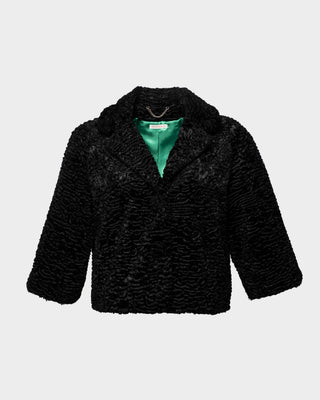 Blaine Jacket Lamb Faux Fur - Black