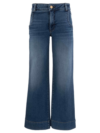 Maya High Rise Wide Leg Wide Hem Scoop Pockets