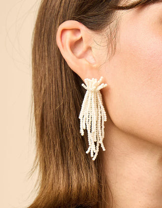 Willow Tassel Earrings - Cream