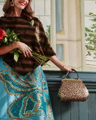 The Envoy Poncho Faux Fur Faux Fur - Brown