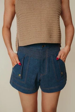 Cypress Shorts-Dark Denim