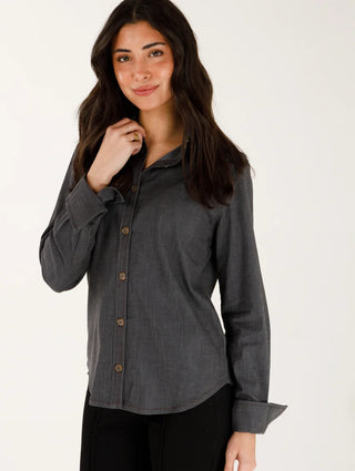 Liz Top Black Washed Denim