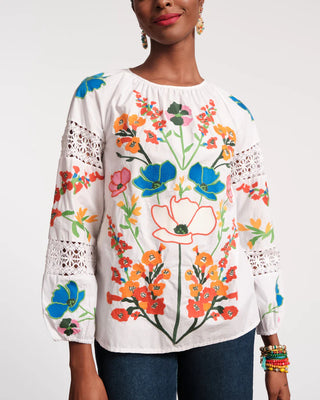 Saskia Top Botanical Bash - Oyster Multi