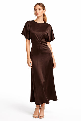 The Whitney Satin Maxi Dress | Cocoa