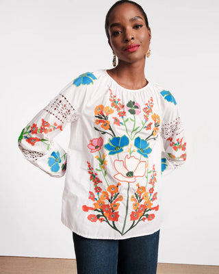 Saskia Top Botanical Bash - Oyster Multi