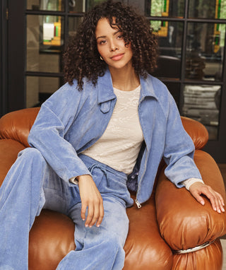 Jacket Bomber Ribcord - Dark Sky Blue