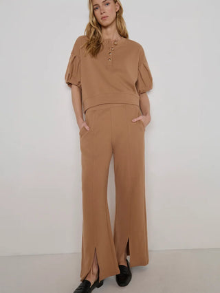 Lincoln Front Slit Knit Pant - Palo Santo