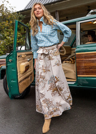 Maple Field & Feather Brady Wrap Maxi Skirt