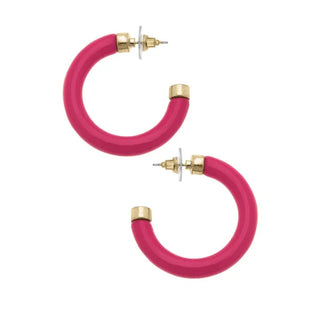 Hilyer Resin Hollow Hoop Earrings