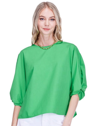 Twisted Cuff Top - Green