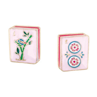 Mahjong Tile Stud Earrings