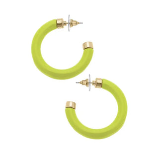 Hilyer Resin Hollow Hoop Earrings