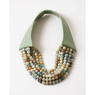 Natural Stone Beads Statement Necklace