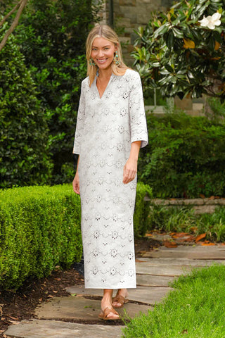Tanner Dress - White Eyelet