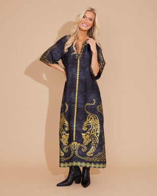 Delaney Dress - Pouncing Panther