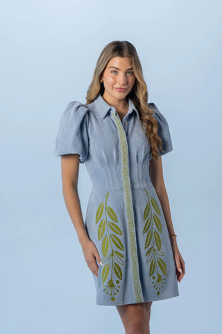 Britt Dress - Blue Corduroy