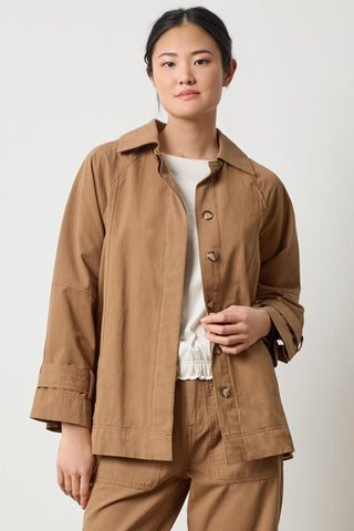 Collared Twill Jacket - Pecan