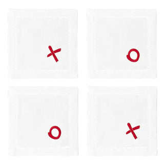 XOXO Cocktail Napkins/Mixed Set of 4