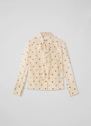 Hester Georgette Top - Ivory Multi