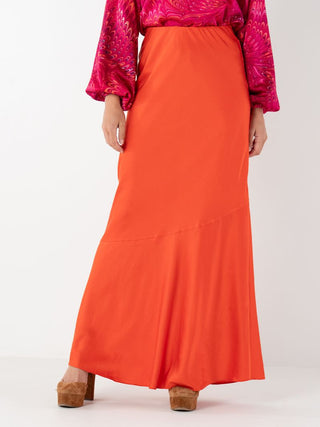 Bias Skirt - Tangerine