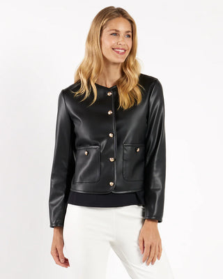 Hope Faux Leather Jacket - Black