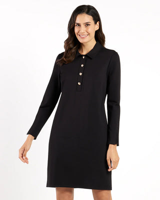 Midge Dress - Black Gold Buttons