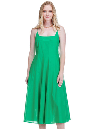 Fitted & Flared Sundress - Green