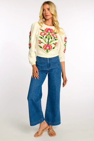Jasmine Top  - Indian Flower Ivory