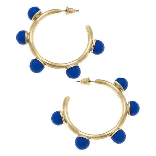 Alison Resin Beaded Hoop Earrings