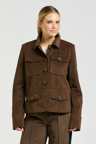 Hemming Velvet Coat - Chocolate