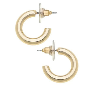 Delia Hoop Earrings in Shiny Gold