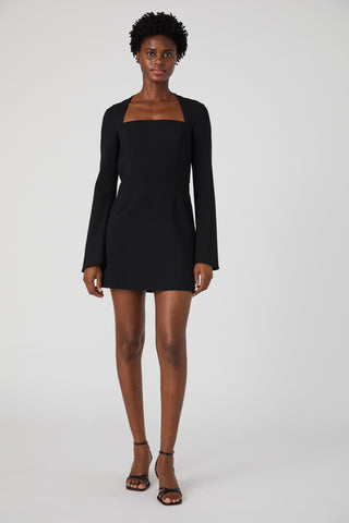 Whisper Long Sleeve Dress - Black
