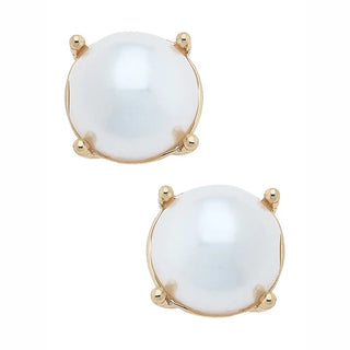 Carmen Pearl Cabochon Stud Earrings