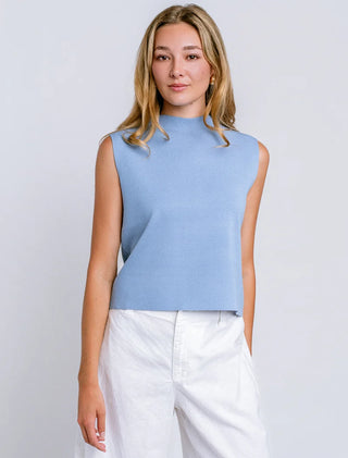 Betty Solid Top - Coastal Blue